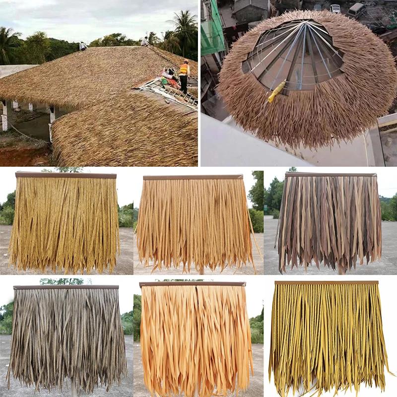 

50x50cm Artificial Plastic Thatched Ceiling Simulation Thatch For Roof Pavilion House Garden Outdoor Material