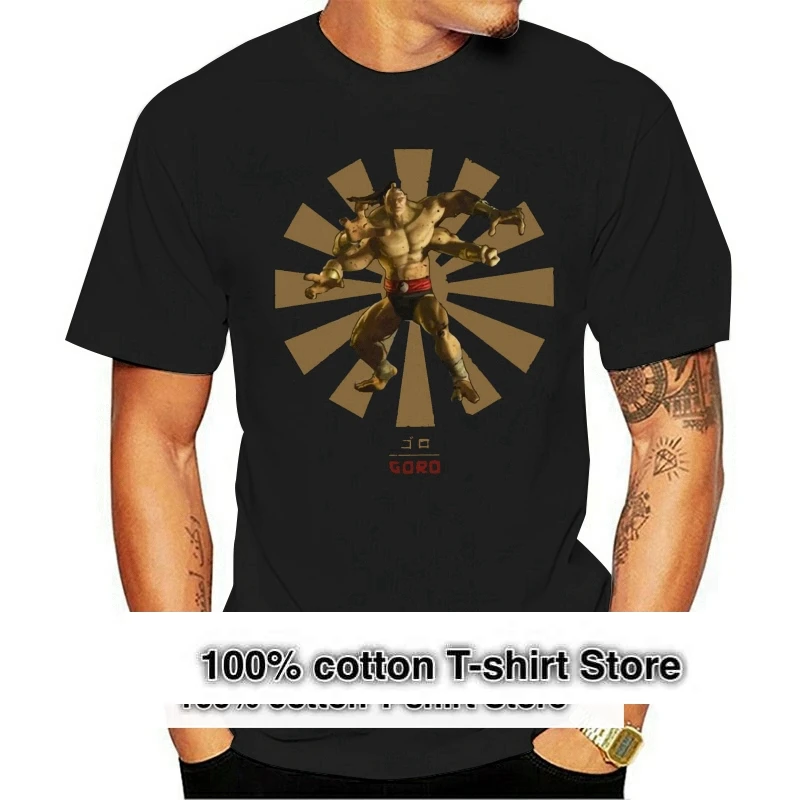 

New Printed Funny Goro Retro Japanese Mortal Kombat Men's T Shirt women's Tshirt