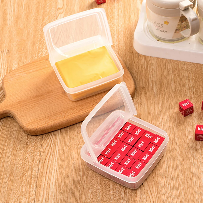 

Butter Cheese Storage Box Portable Refrigerator Fruit Vegetable Fresh-keeping Organizer Case Transparent Food Dish Container