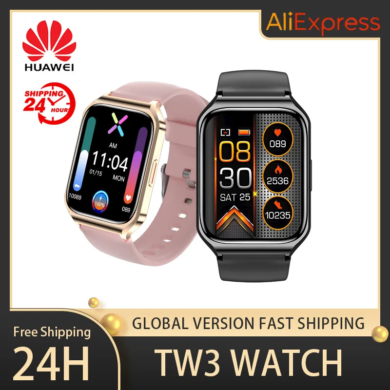 

Huawei TW3 Smart Watch Full Touch Screen Fast Charge Waterproof Heart Rate Monitor Bluetooth Calls Sport Healthy Sport Men Women