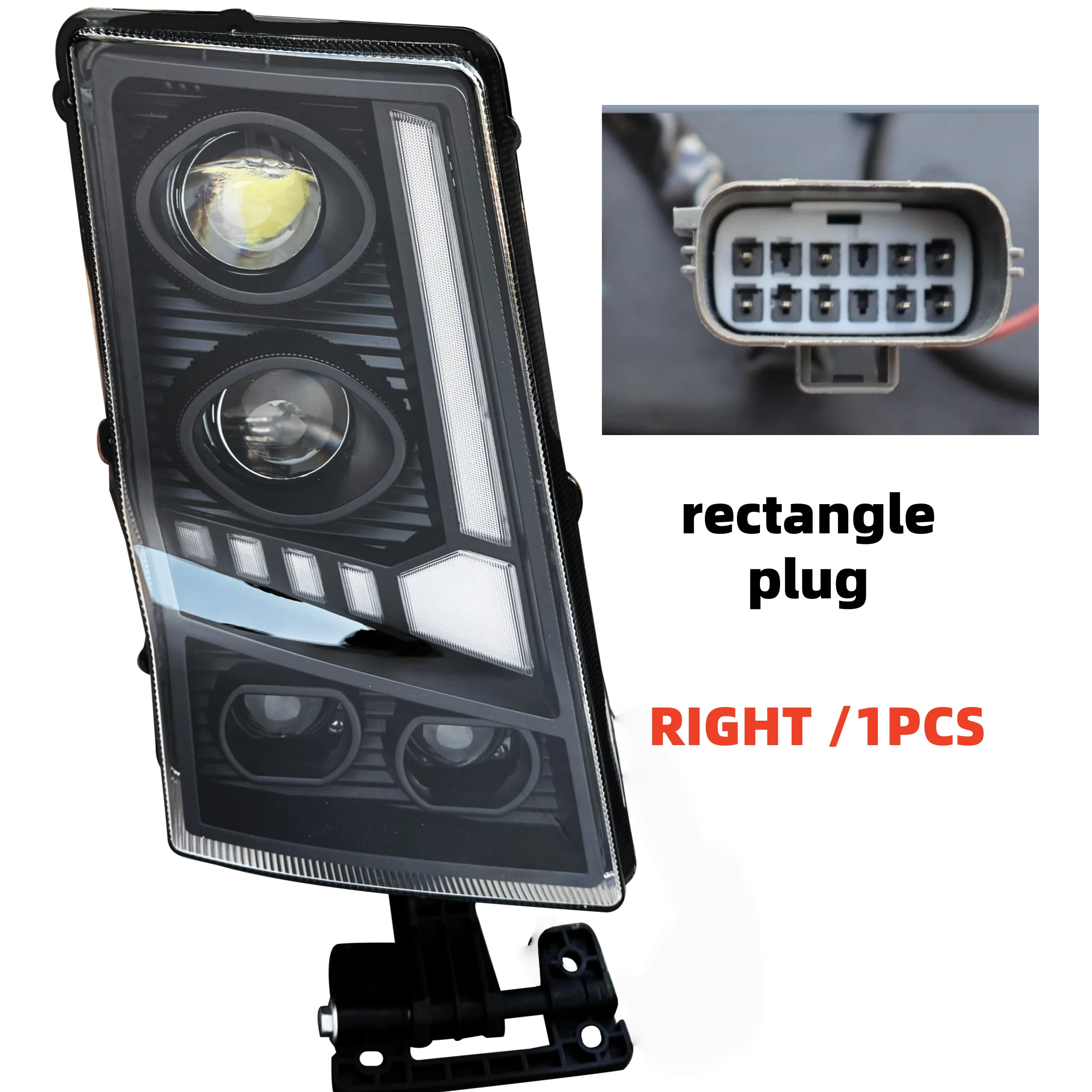 

1 шт., 24 В, светодиодная фара для проектора, совместимая с Volvo FH12 FM12 FM380 EURO TRUCK с четырьмя светодиодными линзами