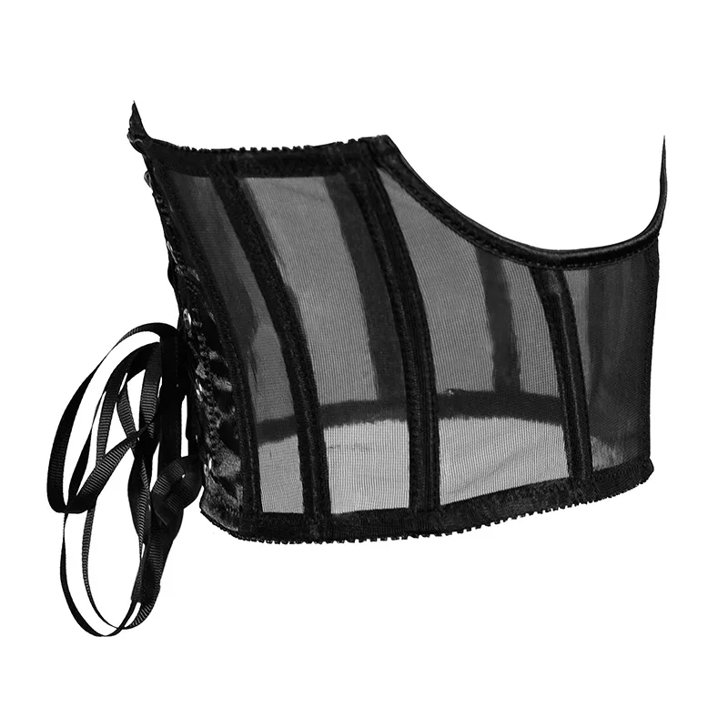 Chest Binder Underbust Corset Lace Transperant Short Torso Gothic Clothes Women Sexy Outfit Lingerie Black Gorset Crop Top Corse