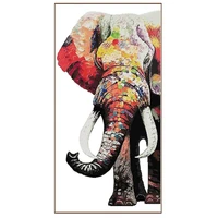 cross stitch kits stamped embroidery starter kits for beginners diy 11ct 3 strands elephant 63x115cm
