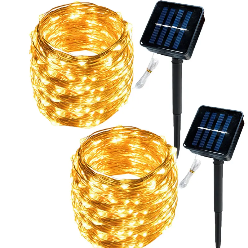 

1~3PCS LED Solar Fairy Lights Lamp Outdoor 7M 12M 22M LEDs String Waterproof Holiday Party Garland Solar Garden Christmas Lights