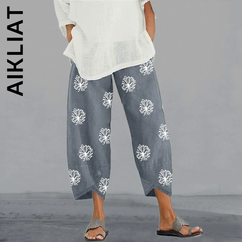 

Aikliat Trousers New Women Pants Wide Leg Baggy Bottoms Harajuku Pant High Waist Sweatpants Leg Elegant Trousers Women Female