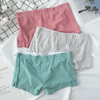 3pcslot middle waist simple for students cotton striped home arro pants and boxer shorts underwear loose breathable comfortable
