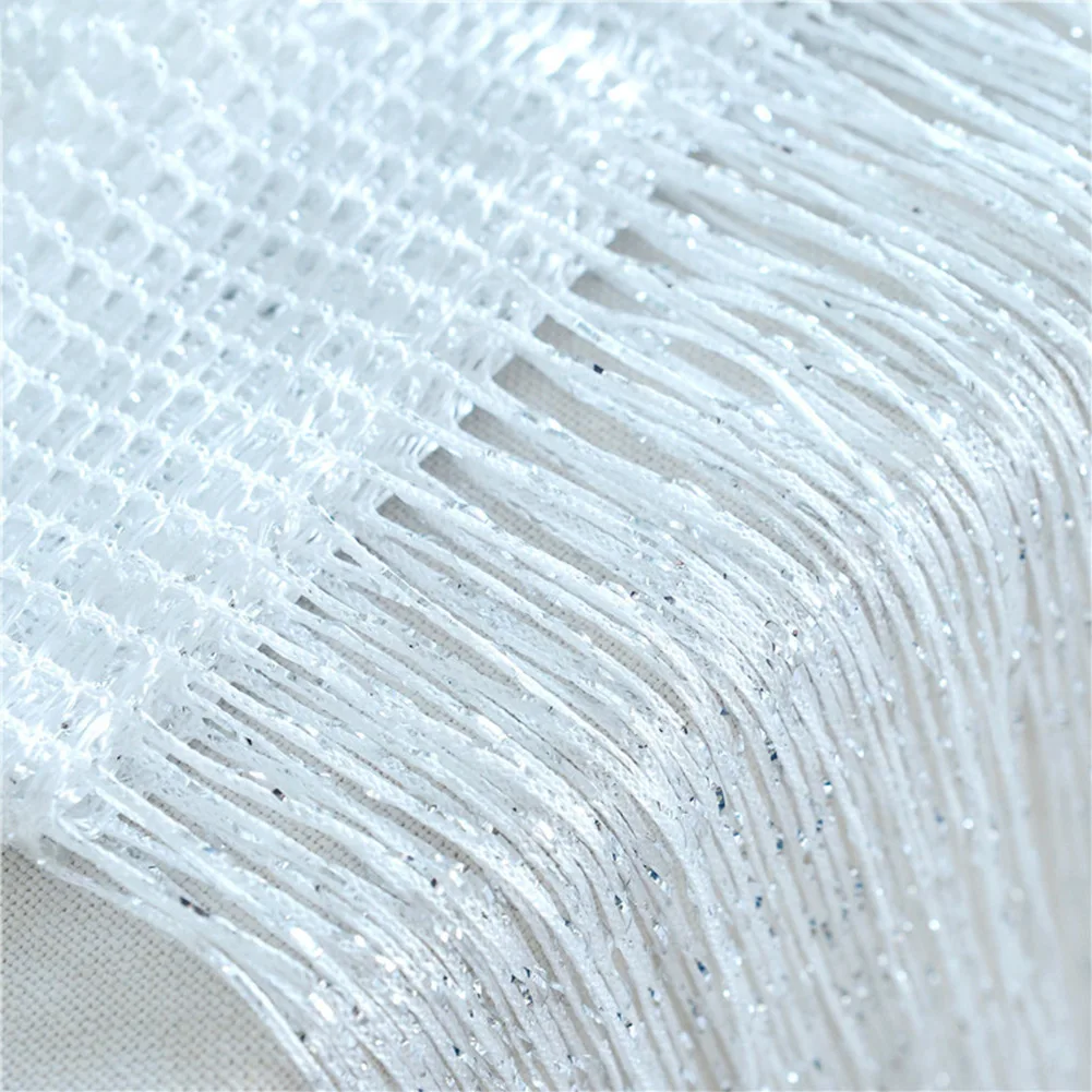 

Door String Curtain 100cmX200cm Shiny Tassel Flash Line Door Window Curtain Valance Divider Decorative For Party Bedroom Wedding