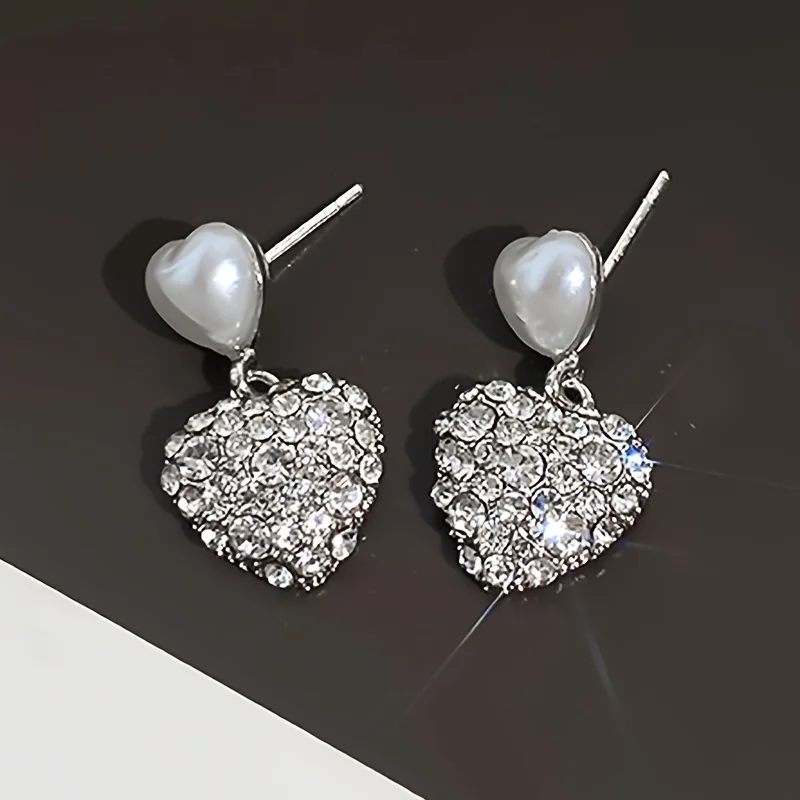 1 пара сережек Haoshi в форме сердца Роскошные Элегантные Простые и модные серьги