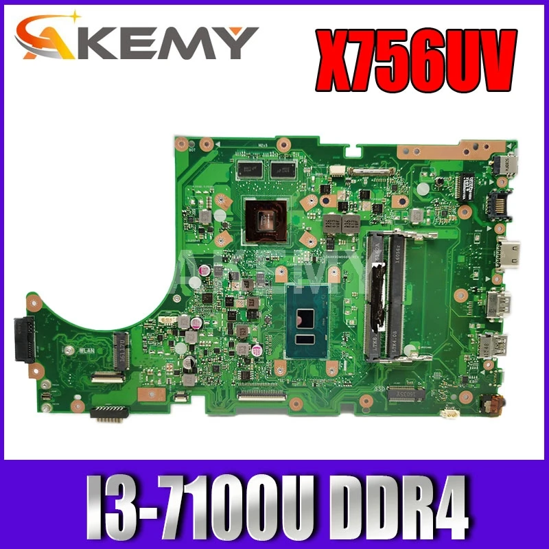 

Материнская плата 90NB0C70-R00030 для ASUS X756UXK X756UVK X756UQK, системная плата I3-7100U 2 Гб GPU DDR4 слот