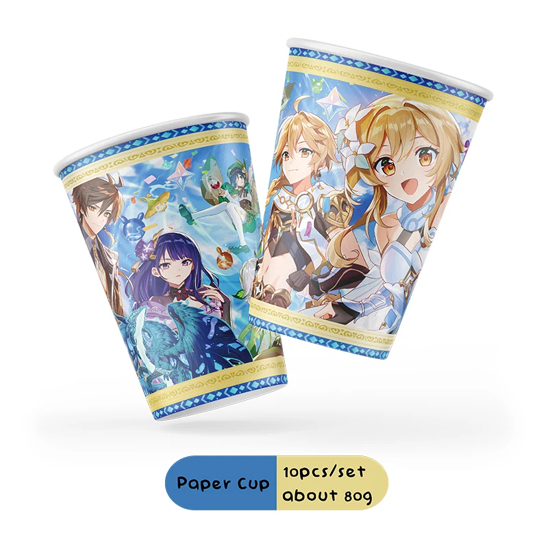Фото Игровые аниме Genshin ударные наклейки, одноразовые аксессуары, милые наклейки для детей, игрушки №5