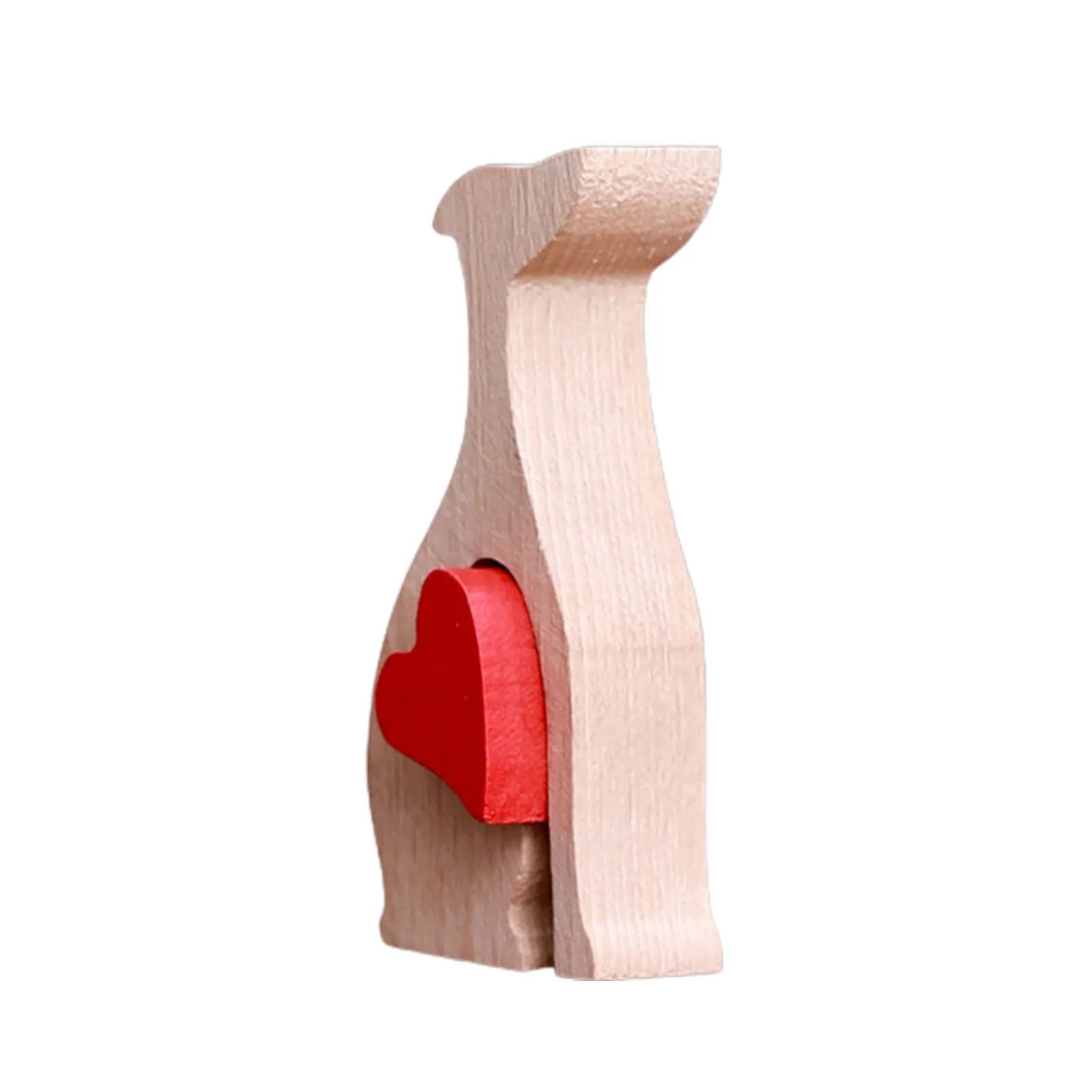 

Wooden Dog Desk Ornament Exquisite Design Vivid Pattern for Desk Table Living Room Decor