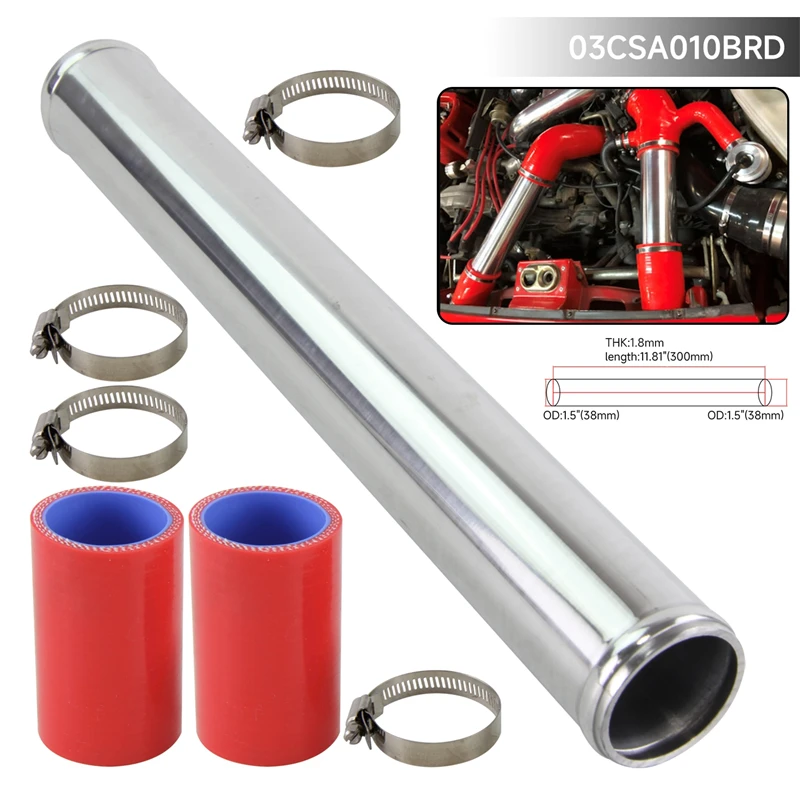

Алюминиевый 38 мм 1,5 дюйма интеркулер Turbo Pipe трубопровод, труба + силиконовый шланг комплекты зажимов черный/синий/красный