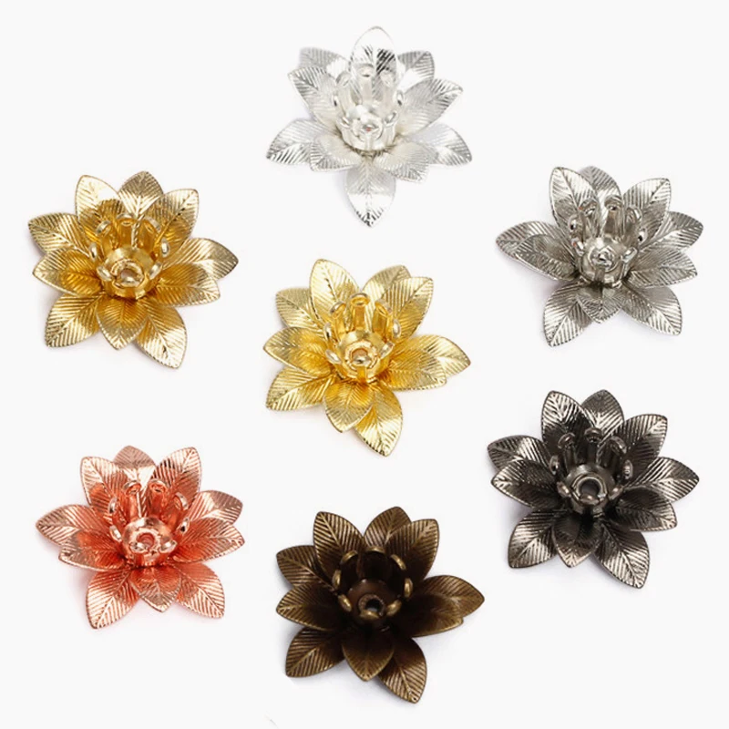 

Шапочка для бусин с цветами, 6 х15 мм, 20 шт.