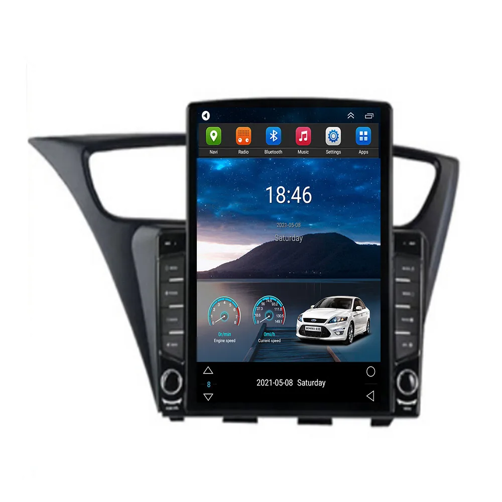 

9.7" Android For Honda CIVIC Hatchback 2012 2013 2014 2015 2016 2017 Tesla Type Car Radio Multimedia Video Player Navigation GPS