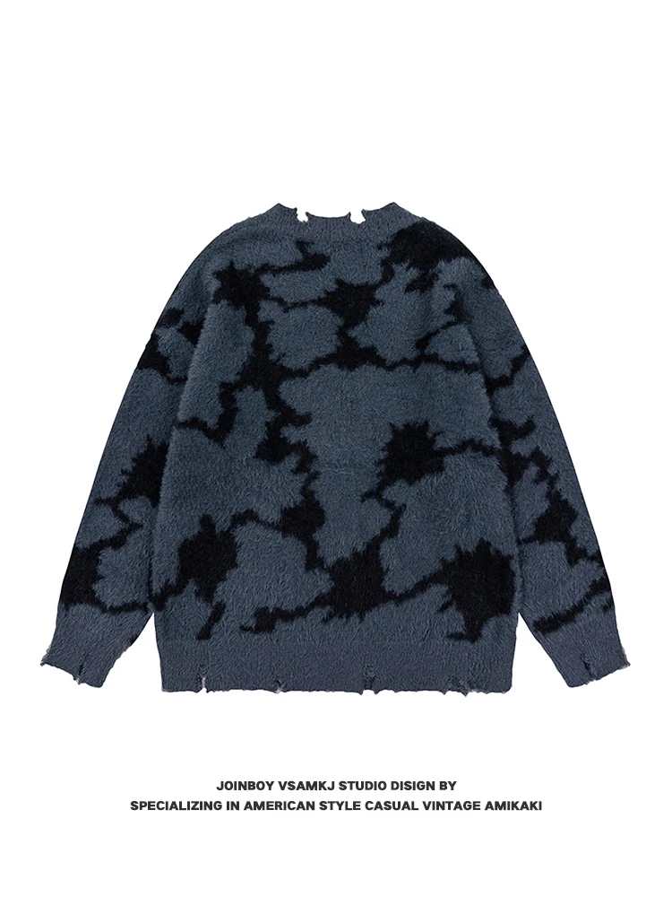 Mu Shibao американский винтажный модный бренд Fried Street осень 2023 новый вязаный