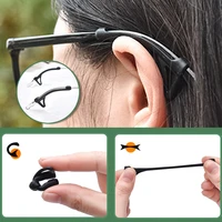 1 pair top quality silicone anti slip holder for glasses accessories whiteblack ear hook sports eyeglass temple tip stoppers