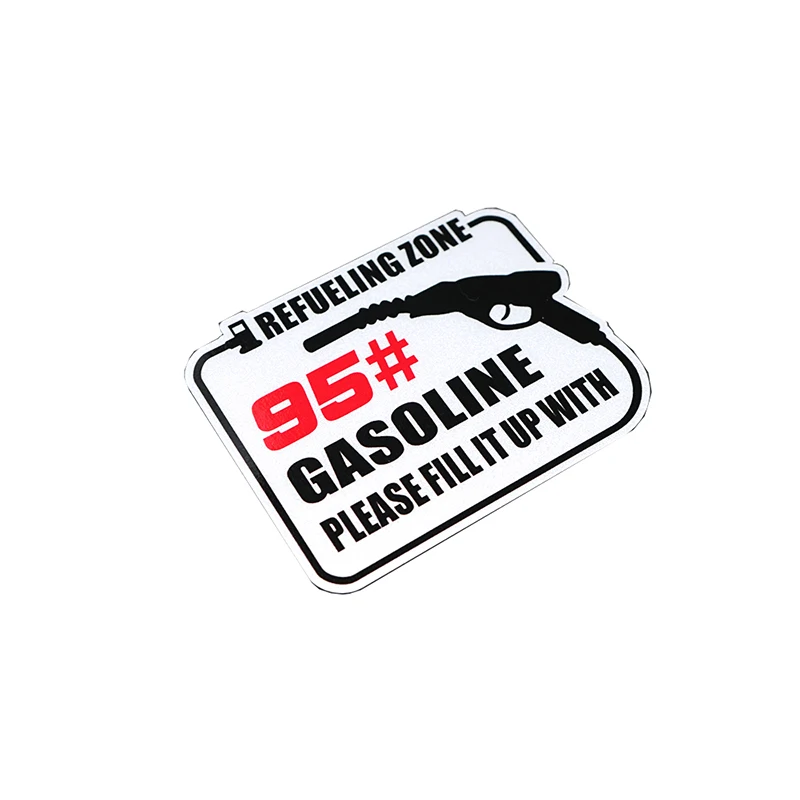 

Зона заправки отделки автомобиля, заполнение 92 95 98 Topi, виниловая водонепроницаемая наклейка для автомобиля, 10*7 см, светоотражающее предупреждение