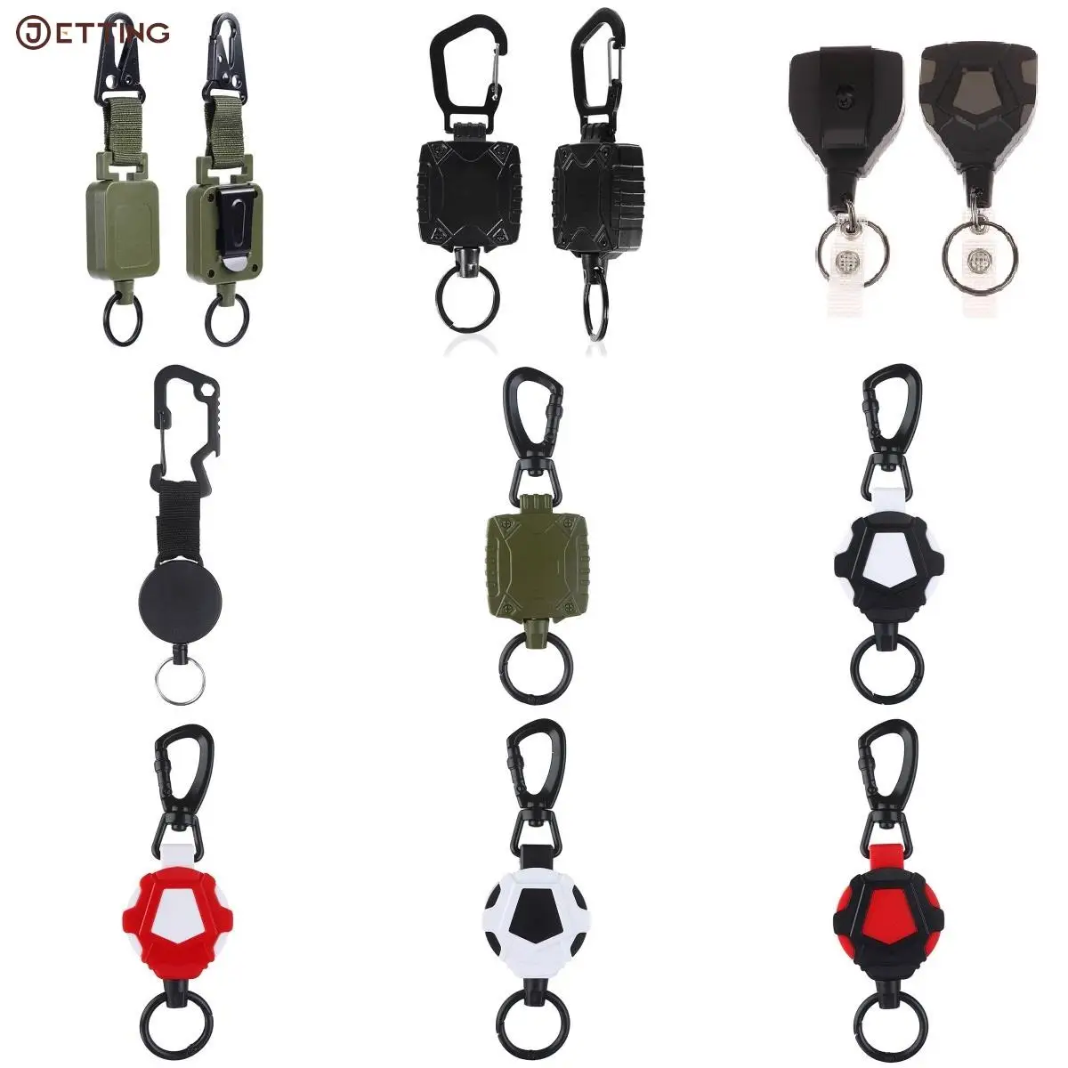 

Универсальный Выдвижной антипотерянный спортивный брелок для ключей йо-йо лыжный проезд идентификационная карта Антивор металлическая легко вытягивающаяся Пряжка Веревка Эластичный брелок