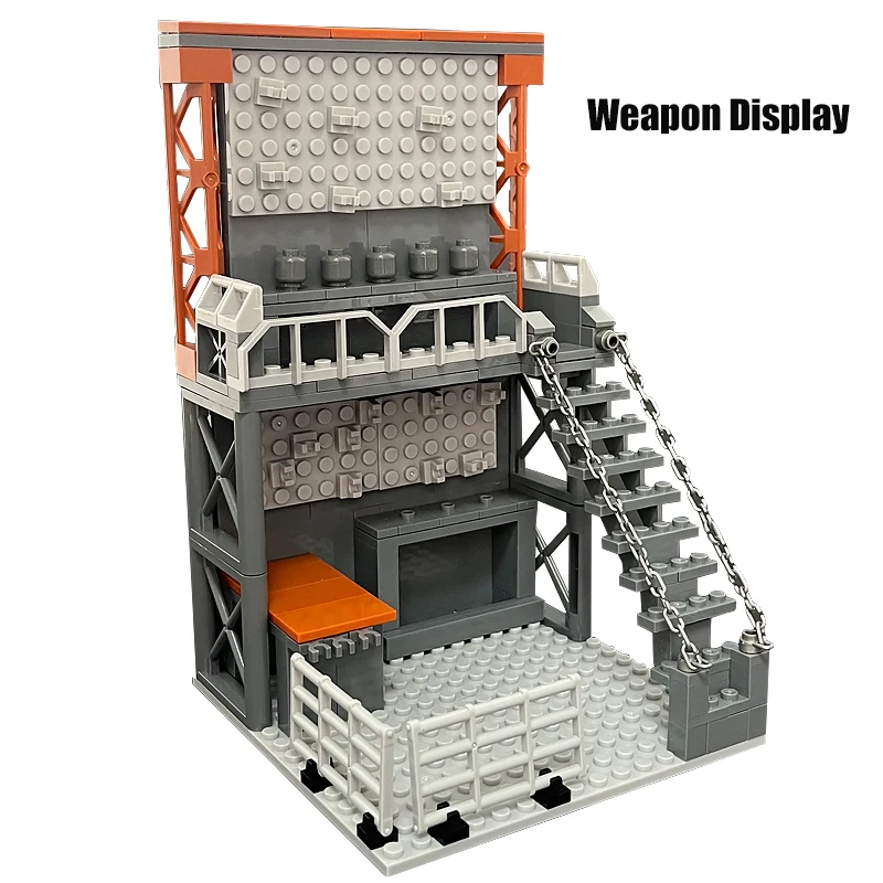 WW2 Военный Арсенал Оружие Дисплей MOC Кирпичная модель DIY Коллекция сцен Детский