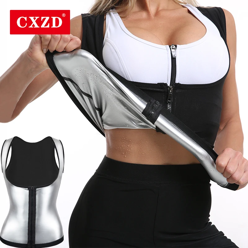 

CXZD Women Sauna Waist Trainer Corset Thermo Sweat Tank Top Shapewear Slimming Vest Body Shaper Gym Fitness Hot Workout Shirt