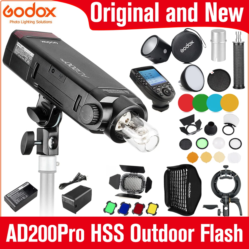Godox AD200Pro AD200 Pro наружная вспышка 200Ws TTL 2 4G 1/8000 HSS карманная для Canon Sony Nikon Fuji DSLR |
