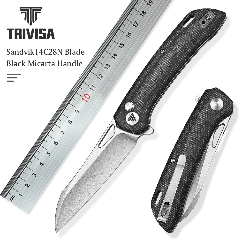 TRIVISA Folding Pocket Knife with Clip for Men,3.54