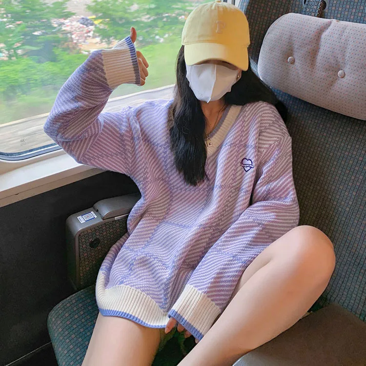 

2022 Women's Sweater Loose Outer Wear Round Neck Bottoming Shirt 2022 New Autumn Winter Short Women Top Warm Knitted Sweater