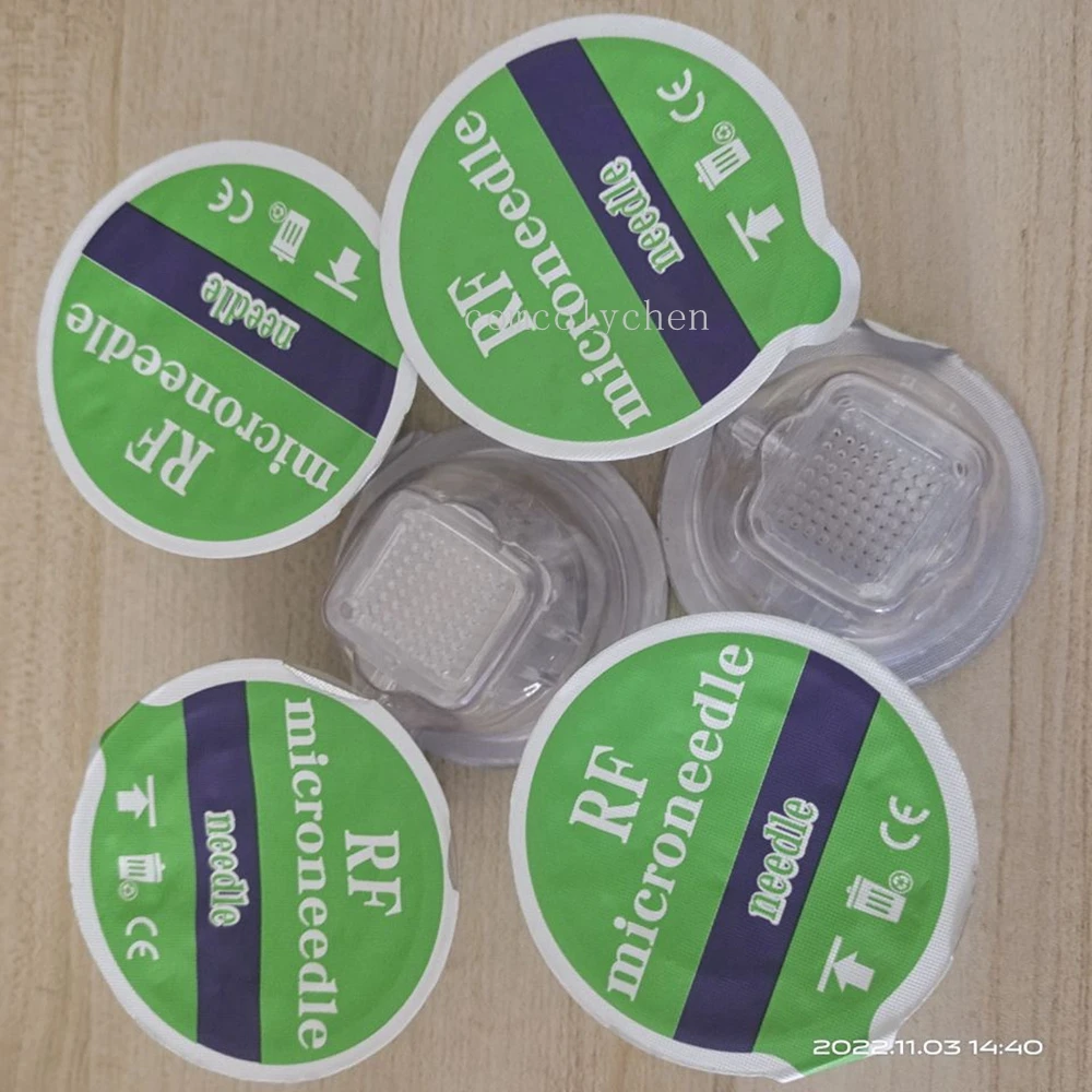 

Consumables Green Disposable Insulated Microneedle RF Needles 10/25/ 64 Pins Nano Tips Fractional RF Microneedle Skin Beauty