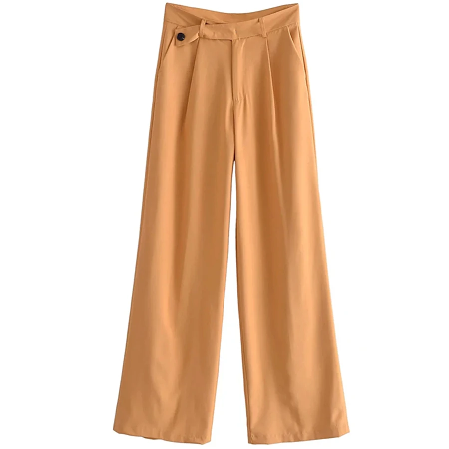 

Женские Асимметричные шаровары Jenny & Dave, повседневные свободные брюки с высокой талией в английском стиле ретро, 2022