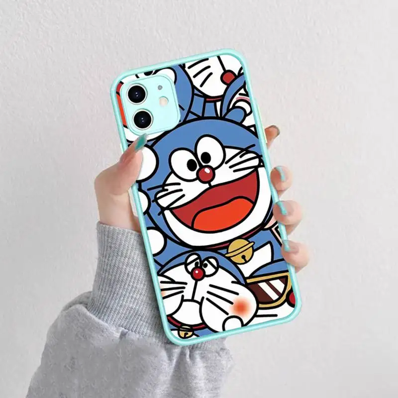 Cute D-Dora-emonS Phone Case for iPhone 14 11 12 13 Mini Pro Max 8 7 Plus X XR XS MAX Translucent Matte Cover