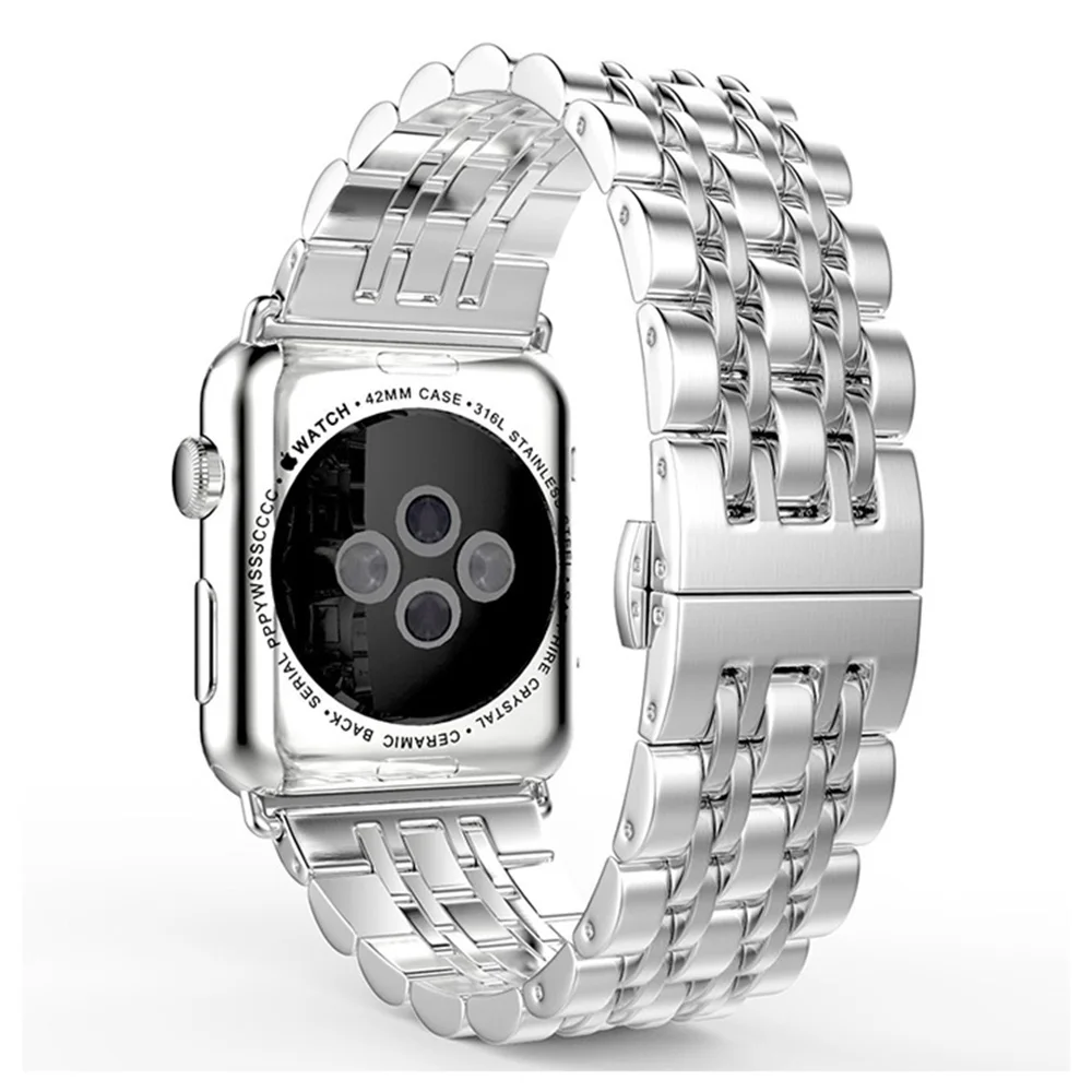 Ремешок из нержавеющей стали для часов Apple Watch Series 1 2 3 4 5 38 мм 40 42 44 | Наручные часы