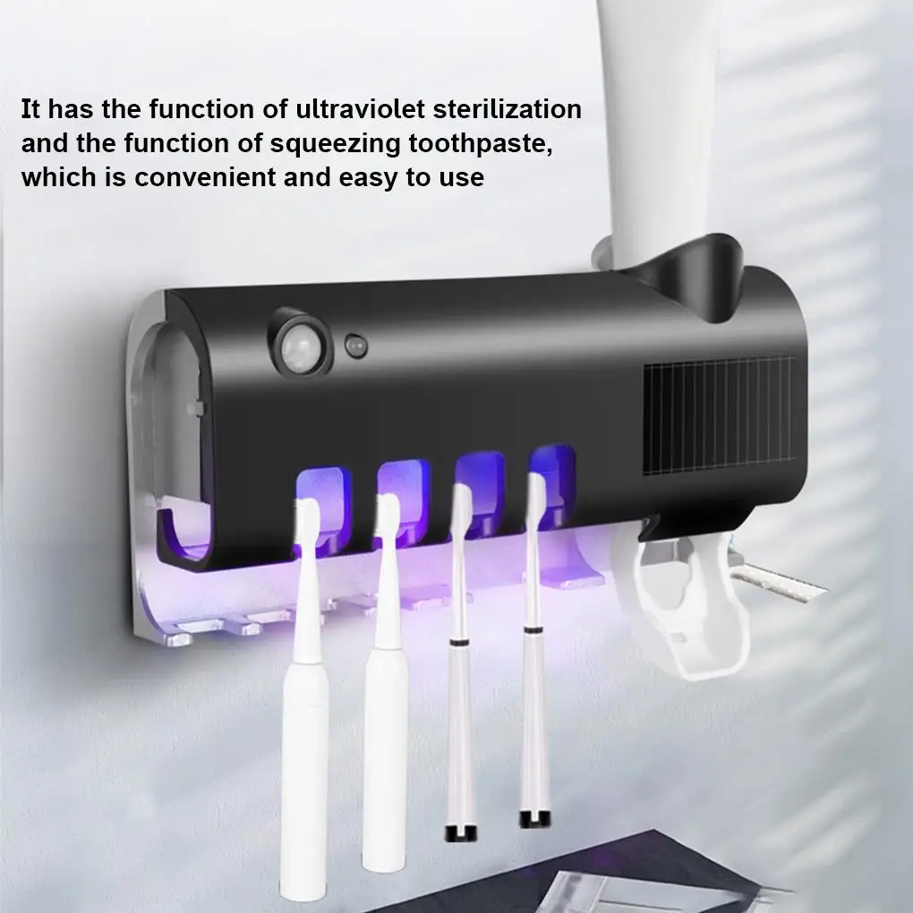 

High Quality Toothbrush Cleaning Holder Electric Toothbrush Stand Wall Mounted Toothpaste Dispenser