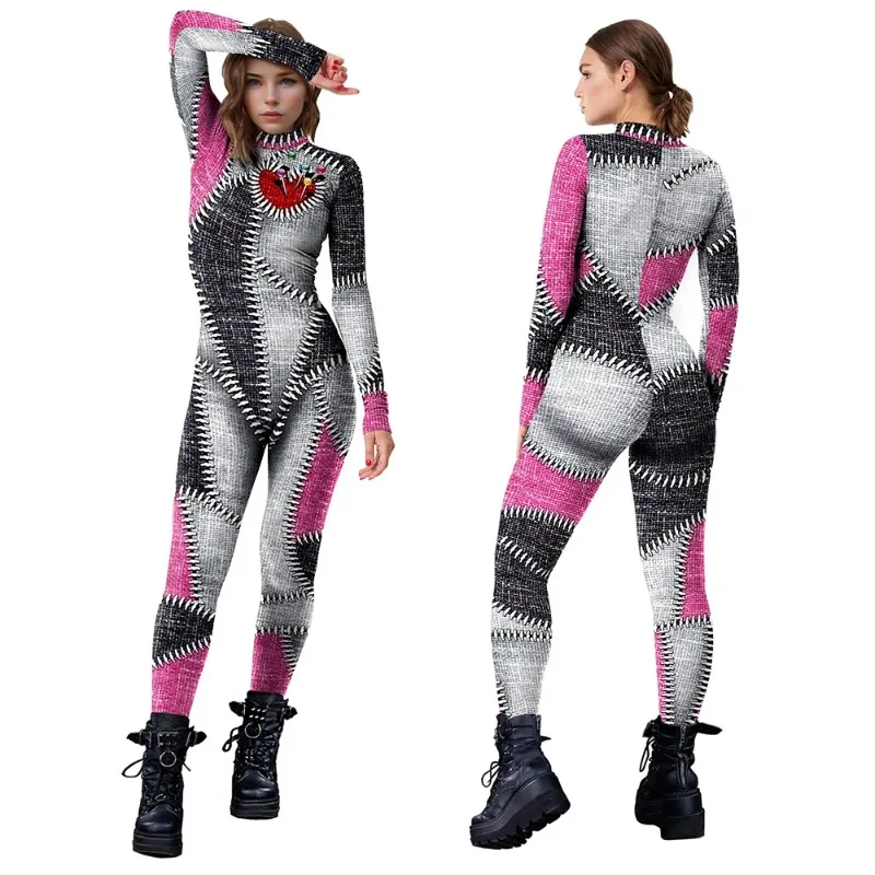 Женский и мужской костюм Teanoon карнавальный на Хэллоуин эластичный зентай из