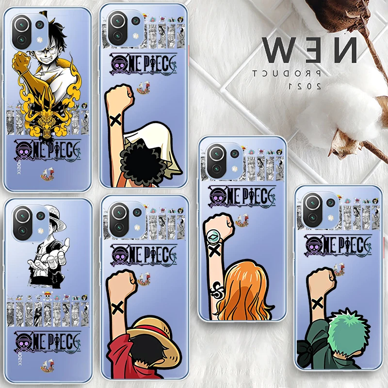 

Anime Cool One Piece For Xiaomi Redmi Note 10S 9 Civi Poco X3 NFC F3 GT M4 M3 M2 X2 F2 Pro C3 F1 5G Transparent Phone Case