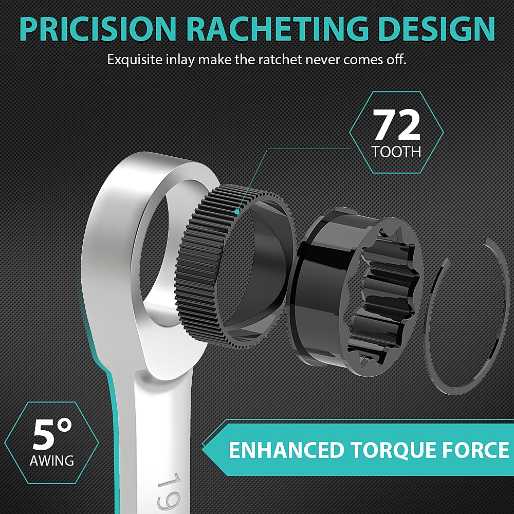 Детали для ремонта автомобиля комплект гаечных ключей с 72 зубьями