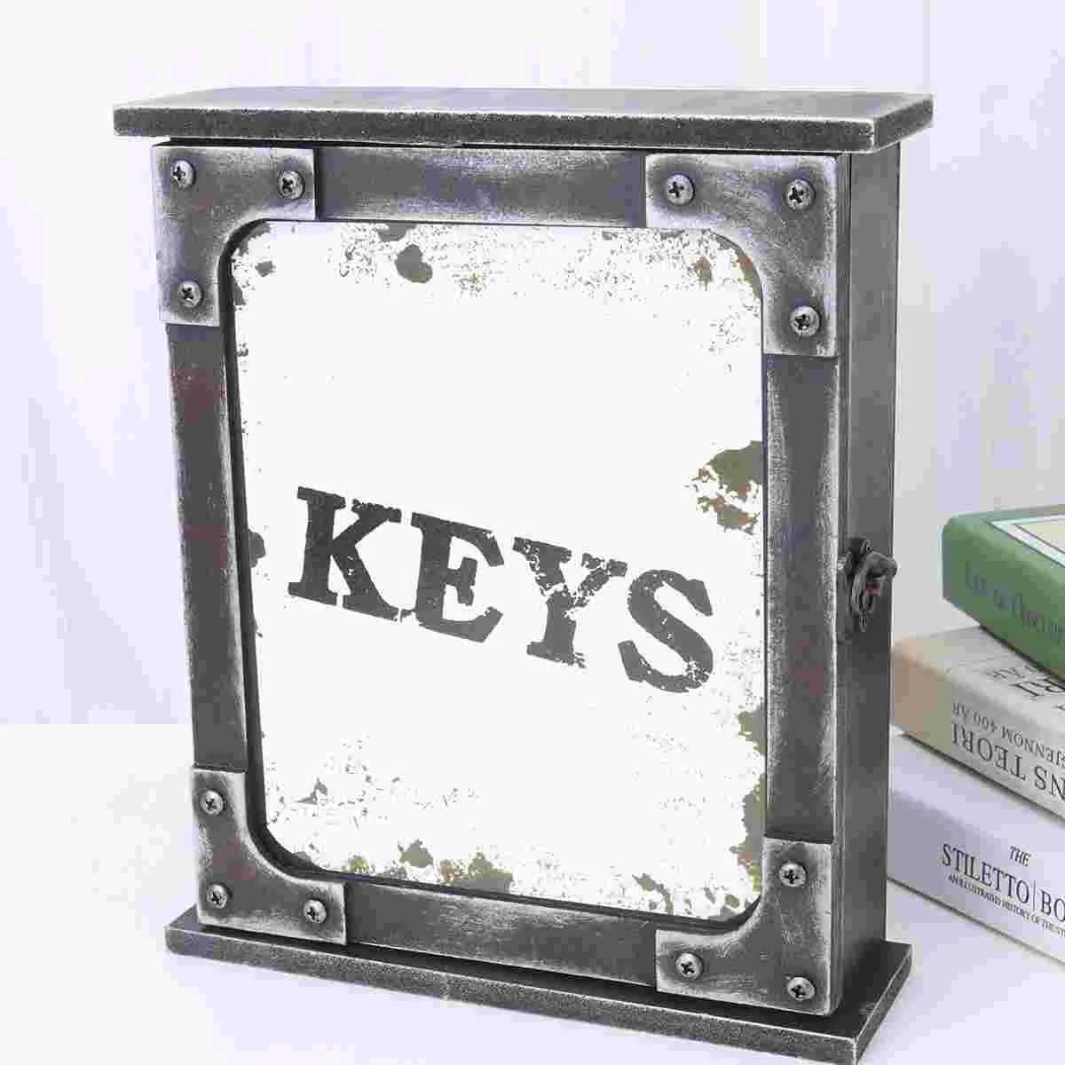 

Wooden Wall Mounted Key Rack Rustic Key Hanging Box Decorative Key Holder Organizer Bags Clothes Hook For Home Living Room