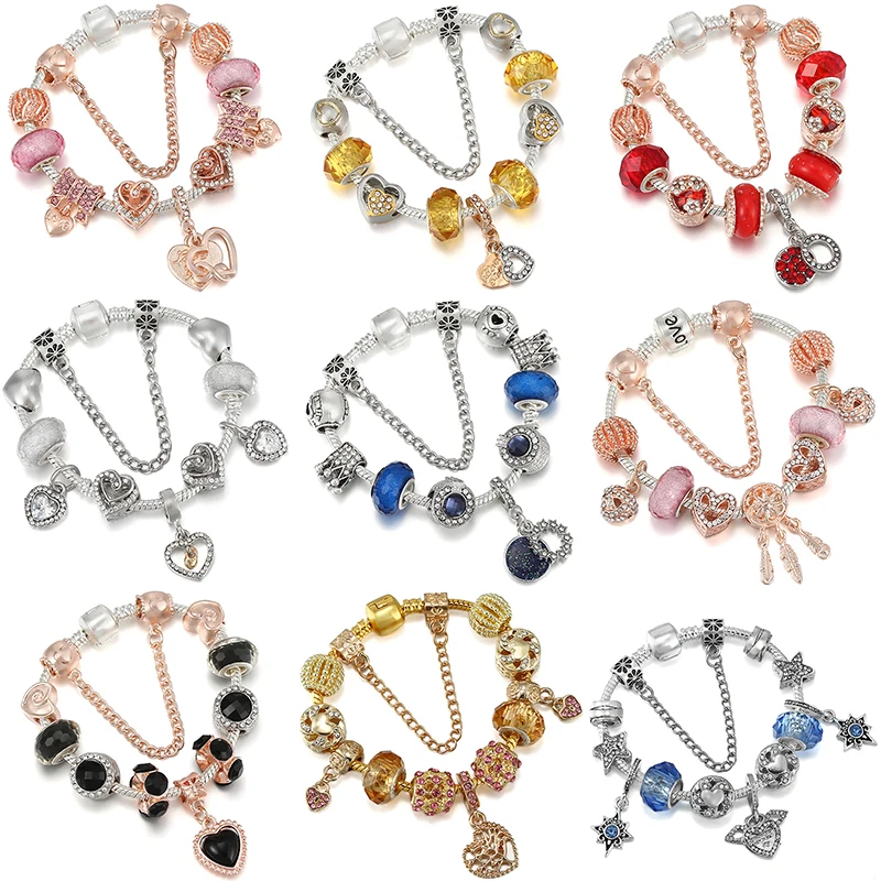 

Beads Pendants Pandola Bracelet Charms Jewelry Accessories Crown Life Tree Bike Tower 520 1314 Mushroom Strawberry Airplane 2022