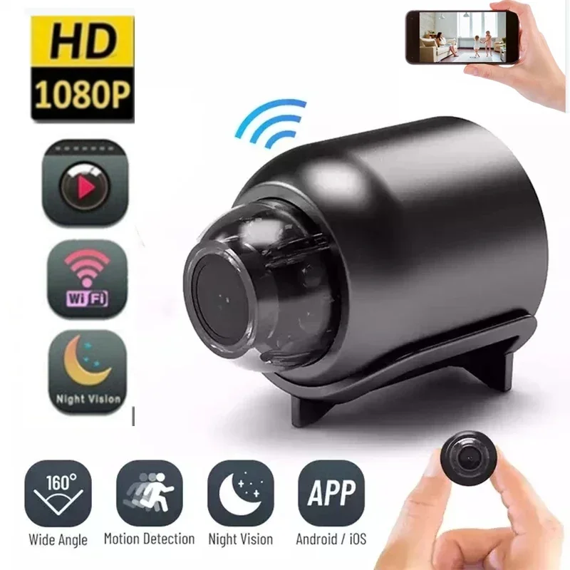 

Мини-камера видеонаблюдения HD 1080P, Wi-Fi, ночное видение, датчик движения