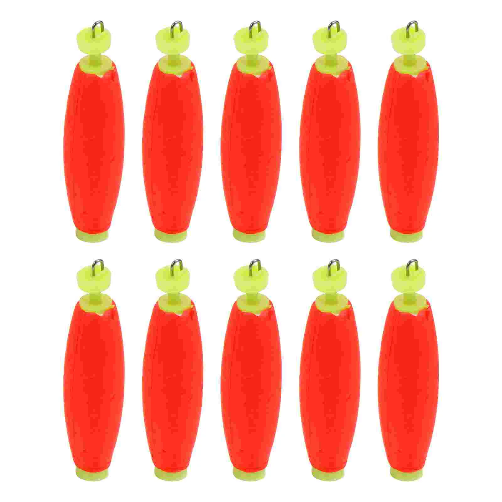 

10 Pcs Fishing Snaps Outdoor Accessories Corks Hook Tool Weighted Bobbers Floats