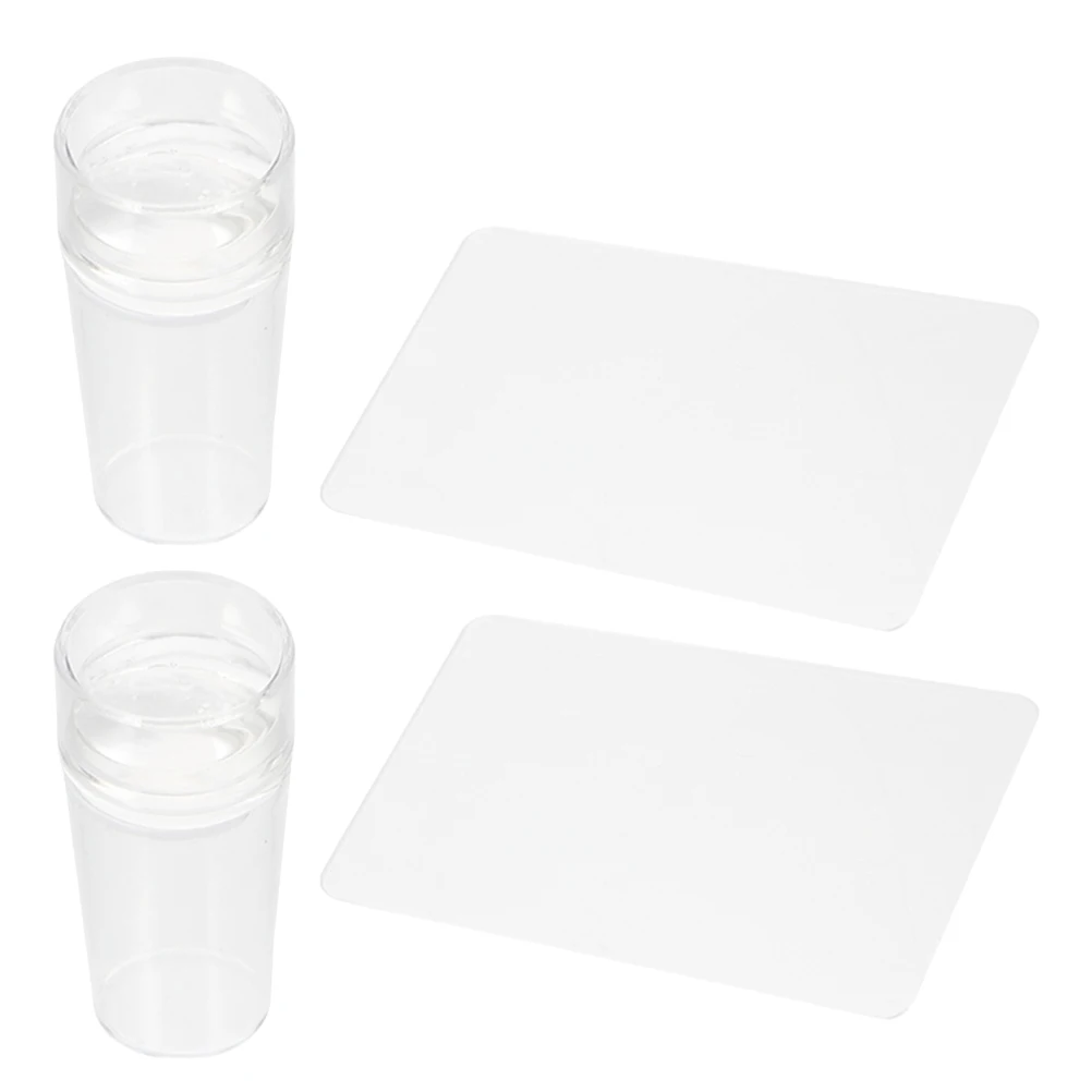 

2 набора штампов для дизайна ногтей силиконовые штамповочные инструменты французские штампы для ногтей