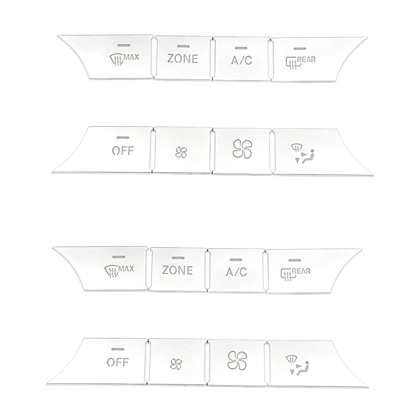 

16PCS AC Dash Buttons Cover Media Volume Buttons Cover Stickers for Mercedes Benz C GLK CLS ML GLE W204