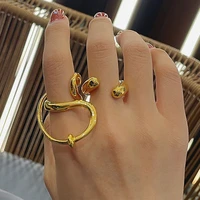 cool irregular rings for women exaggerated hollow twist line ring minimalist geometry openning adjustable ring party jewelry