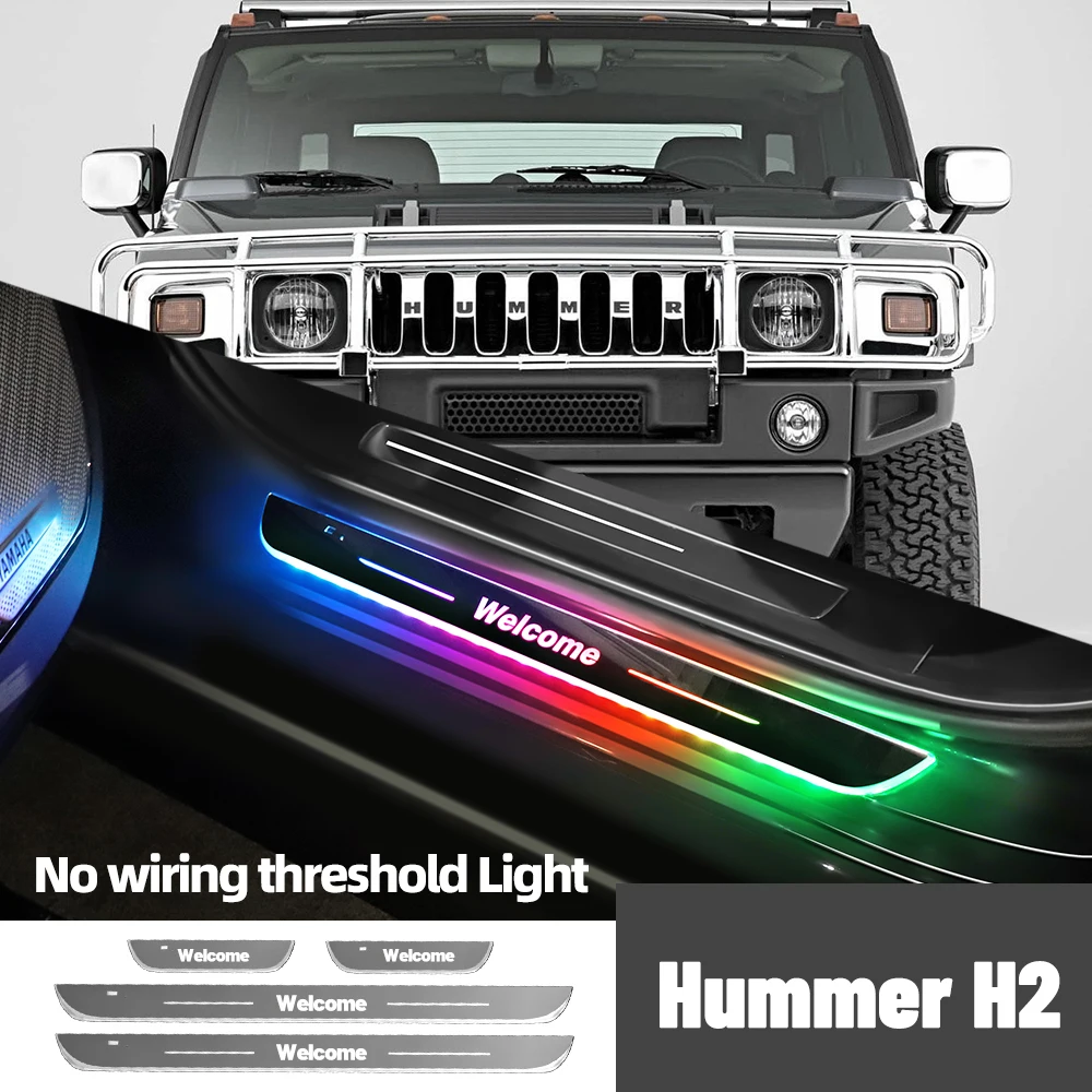 Для Hummer H2 2003-2009 2005 2006 2007 2008 автомобильный порог с индивидуальным логотипом