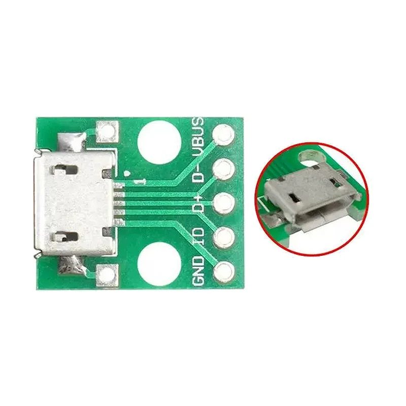 10 шт. адаптер MICRO USB-DIP 5-контактный разъем типа B преобразователь печатной платы