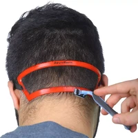1pcs red neck trimming ruler styling template comb haircuts shaving template salon family back shape hair styling tools