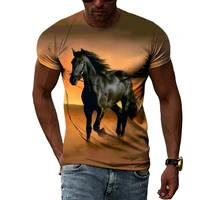 summer original design animal horse graphic t shirts men fashion personality hip hop creative harajuku 3d print short sleeve tee
