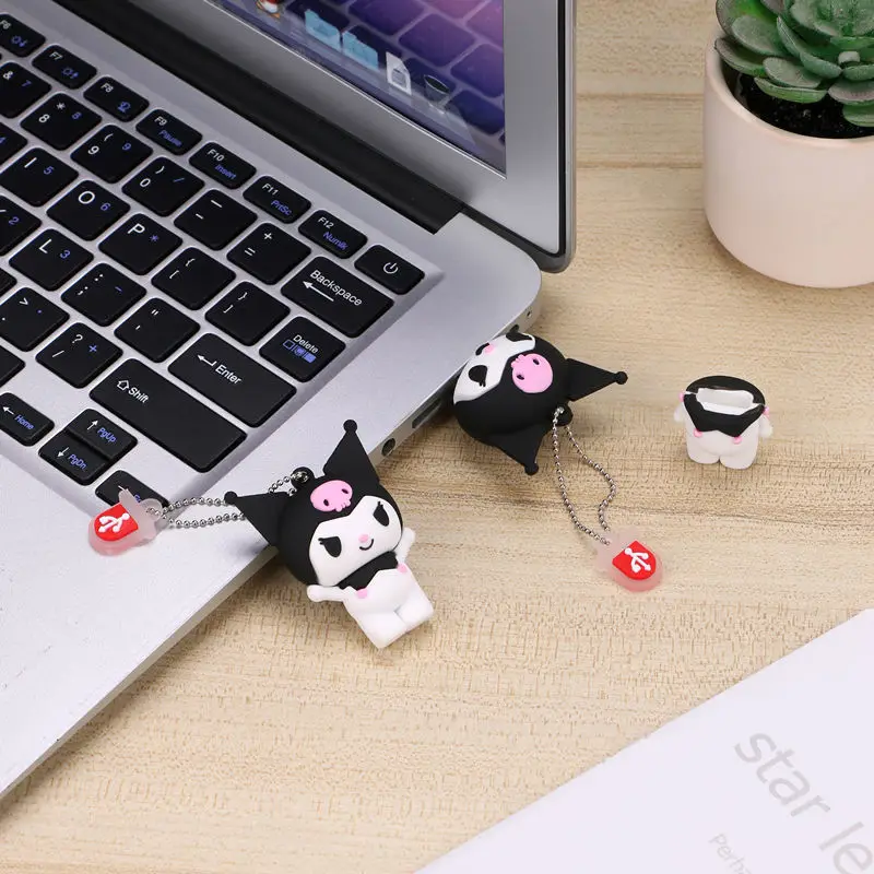 

Kawaii Kuromi Usb Flash Drive 4/8/16/32/64/128Gb Sanrio Anime High-Speed Cute Mobile Phone Computer Dual-Use Usb Flash Drive