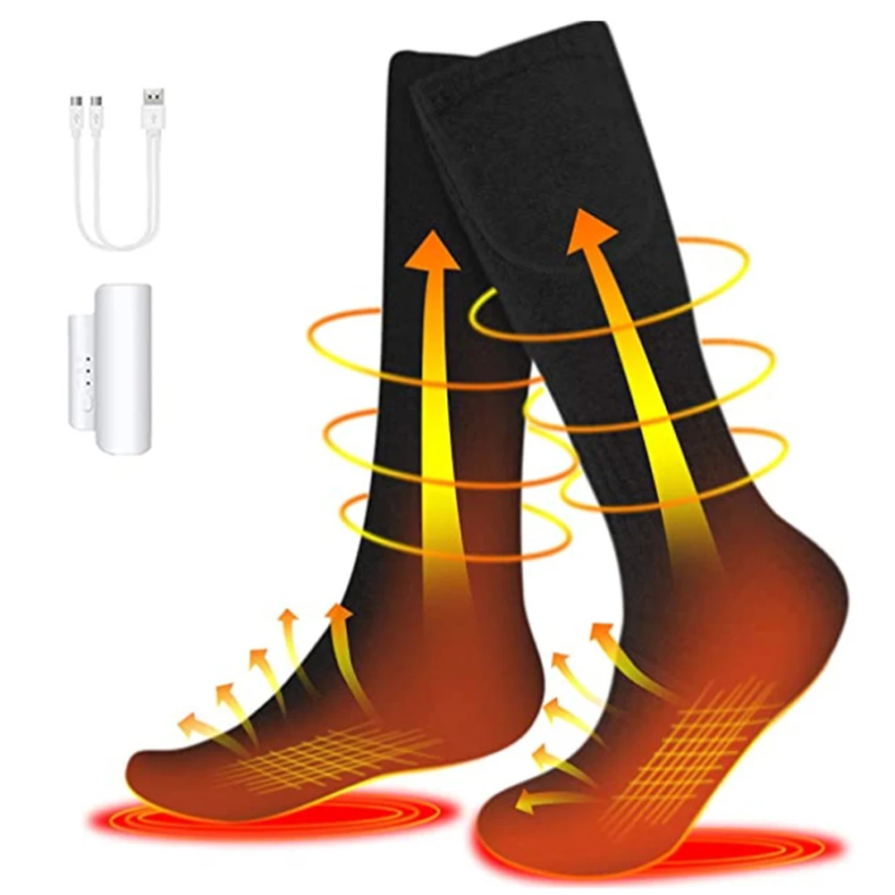 2200mAh Winter Heated Socks Thermal Heating Foot Thermosocks Men's Women's Warmer Electric Socks Warm Socks for Cycling Ski