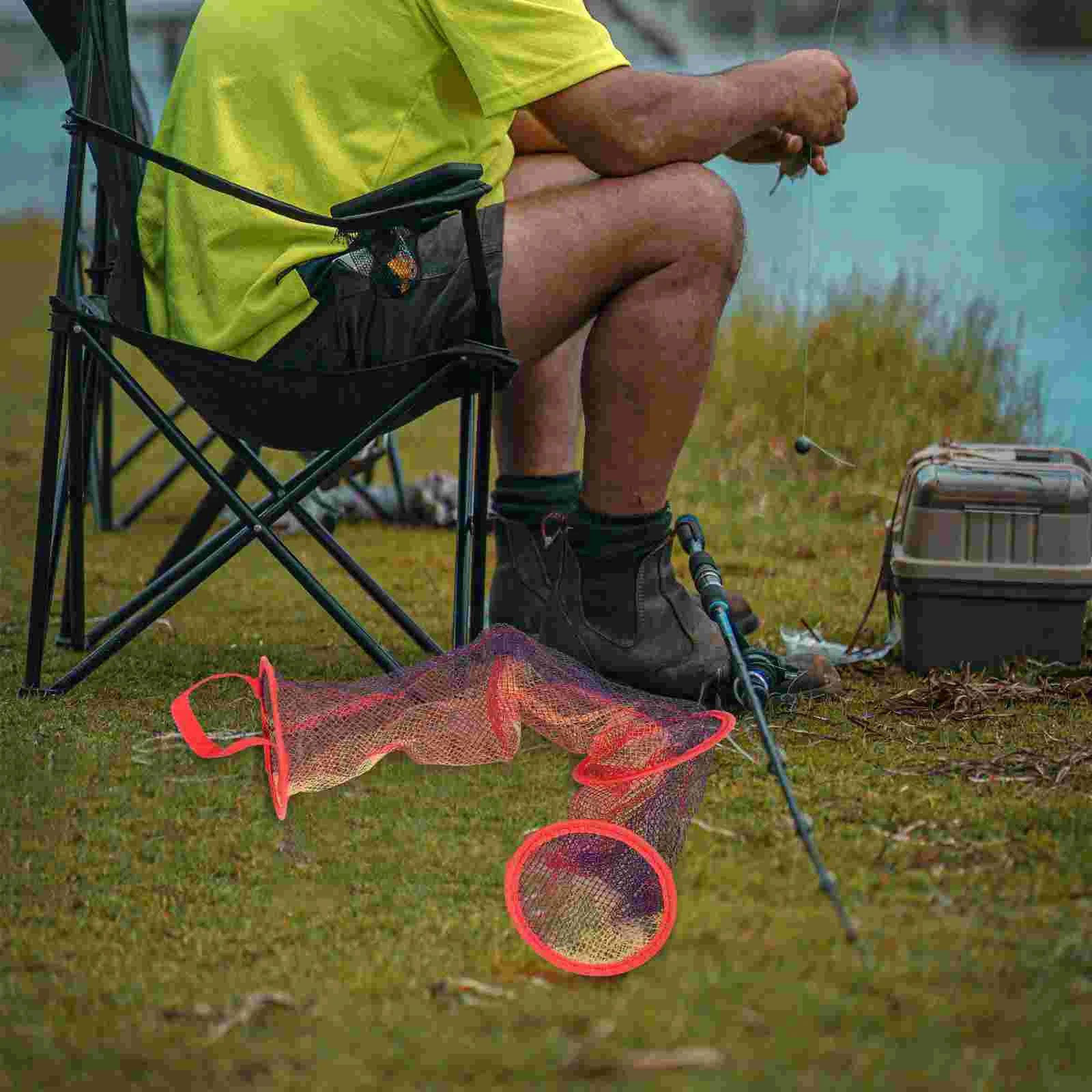 Рыболовная сеть складная корзина для ловли креветок аксессуары плавающей