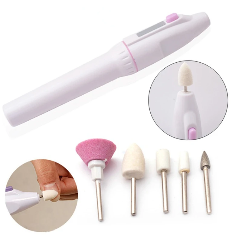 

Portable MINI Electric Nail Drill Kit Manicure Pedicure Grinding Polishing Nail Art Sanding File Pen Tools Machine 5 in 1